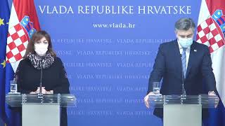 Konferencija za medije predsjednika Vlade Andreja Plenkovića (30.12.2020.)