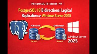 PostgreSQL 18 Bidirectional Logical Replication on Windows Server 2025 | Step-by-Step #postgresql