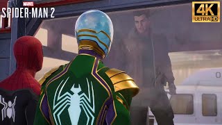 Far From Home Suits Fighting Sandman No HUD - Marvel's Spider-Man 2 (4K)