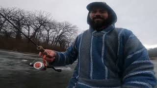 Ice Fishing Pierce Lake || Rock Cut State Park