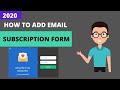 How to Add Email Subscription in WordPress | Quick & Easy 5 Min 2020