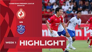 Highlight: Phnom Penh Crown FC (2-1) BoeungKet  FC | CPL-WEEK1