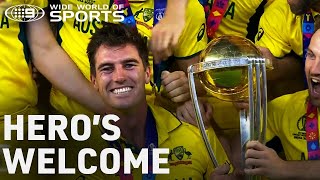 Aussies return home after Cricket World Cup victory over India | Wide World of Sports