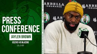 Jaylen Brown Thanks Supporters After Reaching 10K Points | Celtics vs Blazers Postgame