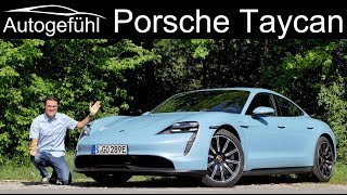 Porsche Taycan FULL REVIEW with German Autobahn test Taycan 4S - Autogefühl
