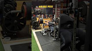 405 lbs axle press #shorts  #motivation #fyp #bodybuilding #gym #power #strongman #fail