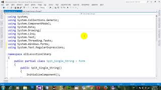 How to split single string into array of the strings through Regular expression in C# NET 2012
