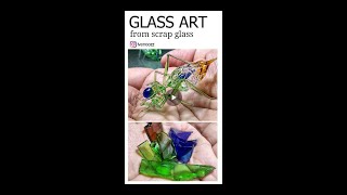 glasshopper made from scrap glass