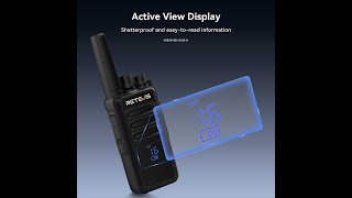 Retevis RT668H PMR446 Rechargeable Walkie Talkie with Hidden Display