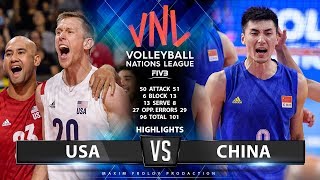 USA vs China | Highlights Men's VNL 2019