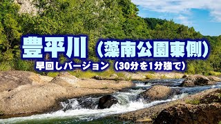 豊平川（藻南公園）早回し　最後にちょこっとキセキレイ