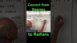 How to Convert an Angle from Degrees to Radians