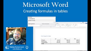 Microsoft Word: Learn to create formulas in table cells directly in Word