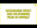 Databases: What are on.number files in MySQL? (2 Solutions!!)