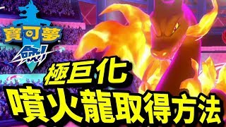 噴火龍獲得方法！【超極巨化】小火龍！｜寶可夢 劍 盾｜精物小精靈｜Pokémon Sword Shield｜ポケットモンスター ソード シールド｜攻略心得