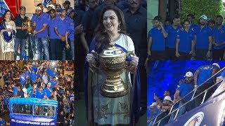 Mumbai Indians Celebrate IPL 2019 Victory With An Open Bus Parade In Mumbai | Nita Ambani