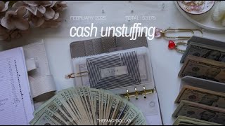 CASH ENVELOPE UNSTUFFING | $3,178 | FEBRUARY 2025