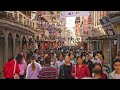 asan bazaar shopping street filled with nepalese shoppers on a sunny day kathmandu nepal