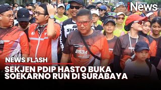 Jadi Tersangka KPK, Hasto Kristiyanto Tetap Buka Acara Lari di Surabaya | News Flash