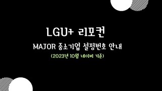 [LGU+]LGU+ MAJOR 중소기업 설정번호 #ep.81