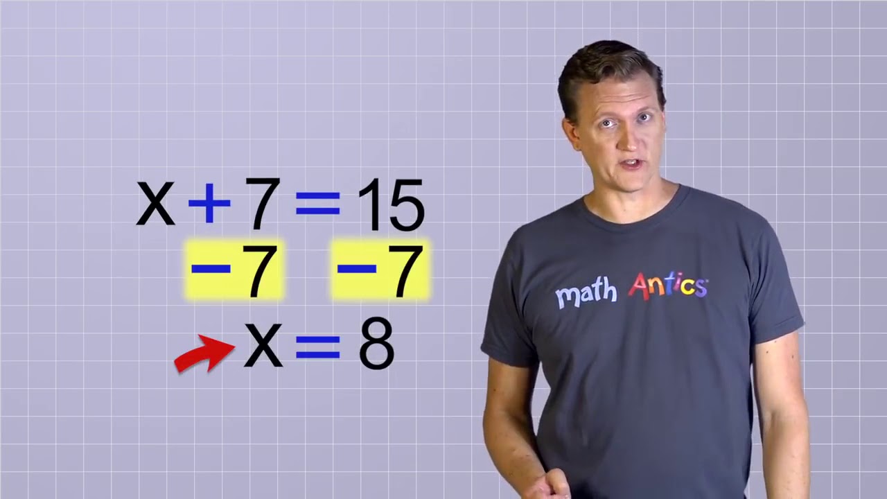 Algebra Basics Solving Basic Equations Part 1 Math Antics Youtube