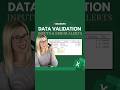 #Shorts | Add Input Messages and Error Alerts to Data Validation Drop-down Lists in Excel