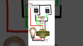 How to convert DC to AC/DC to AC converter/12v DC to 220v AC #shortvideo #diy #shorts