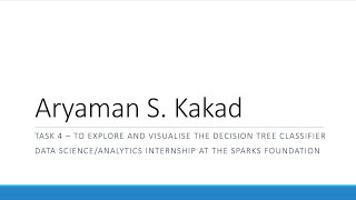 Task 4 - To Explore the Decision Tree Algorithm