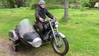 Pannonia T5 with sidecar test-drive after rebuilding