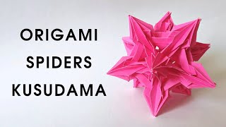 Origami SPIDERS KUSUDAMA by Ekaterina Lukasheva | How to make a kusudama