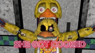 [FNAF] WITHERED CHICA BEATS UP NIGHTMARE CHICA