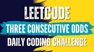 LeetCode : 1550. Three Consecutive Odds💛🖤 Solution link👆🏻🔗 #leetcode #java #subscribe #coding #like