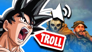 Goku voice trolls in WARZONE Call of Duty!!