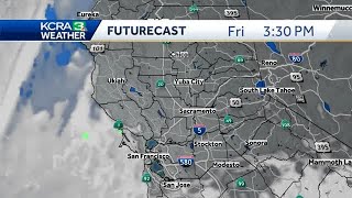 Warmer temps linger for the next few days followed by rain in Northern California