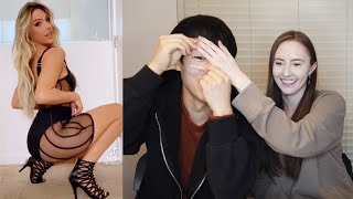 My Korean Boyfriend's Drooling While Watching A TikTok Challenge 국제커플 미국 AMWF International Couple