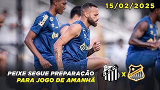 Globo Esporte SP | Santos x Água Santa | Peixe segue preparação para amanhã | 15/02/2025