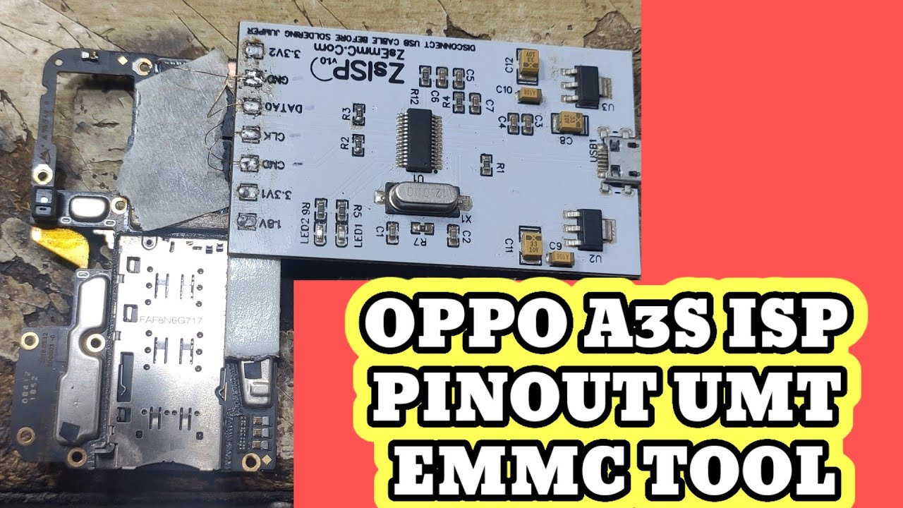 Oppo A3s Isp Pinout Jumper Ways Umt Emmc Tool - YouTube