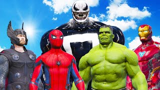AVENGERS vs VENOM-GHOST - Iron Man, Thor, Spider-Man, Hulk VS Venom-Ghost