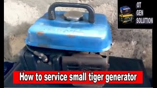 How to service small tiger generator - do it yourself with subtitles(2stroke)