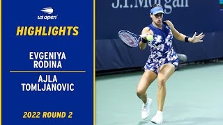 Evgeniya Rodina vs. Ajla Tomljanovic Highlights | 2022 US Open Round 2