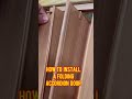 how to install a folding accordion door. easy 1 2 3