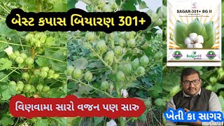 કપાસ બિયારણ l સાગર 301+ l કપાસ માં નિંદામણ ઉગવાજ નથી દેવાનું l મોં.9428637911