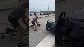 Watch as This Cop NEARLY Hits a Cyclist in New London, Connecticut!!! #shorts #dangerous #roadtrip