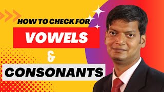 How to concisely check for vowels and consonants in Java? | No Loop