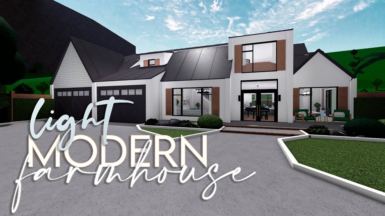 Bloxburg Modern Farmhouse House Build Ideas - BEST HOME DESIGN IDEAS