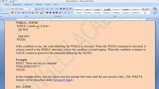 QBASIC Programming Constructs, Part-4