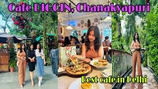 DIGGIN Cafe Chanakyapuri || Best Cafe in Delhi 😍 Cafe Hype \u0026 Review 😇 Beautiful Outdoor Cafe 💕