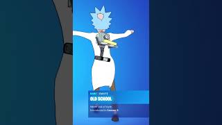 OLD SCHOOL - RICK SANCHEZ SKIN Showcase Fortnite Dances Emotes! (Fortnite x RICK AND MORTY)