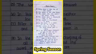 10 Lines On Spring Season 🌼🌼🌼🌼🌼🌼