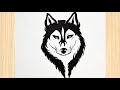 How to draw a tribal wolf head tattoo